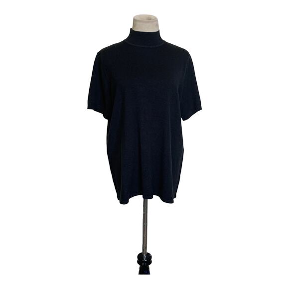 JM Collection black high neck short sleeves sweater size 1X - Picture 9 of 9